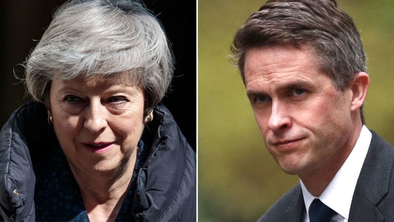 Theresa May Gavin Williamson