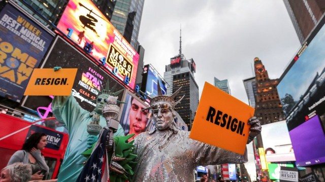 Click to enlarge anti Trump liberal rally Resistance