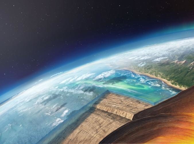 Click to enlarge Illustration of a subduction zone