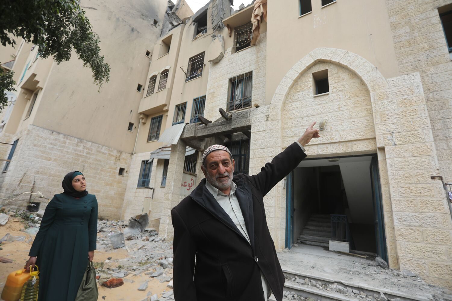 bombed apartment building IDF survivors
