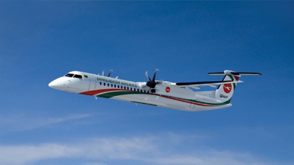 A Bombardier Q400 aircraft Biman Bangladesh Airlines