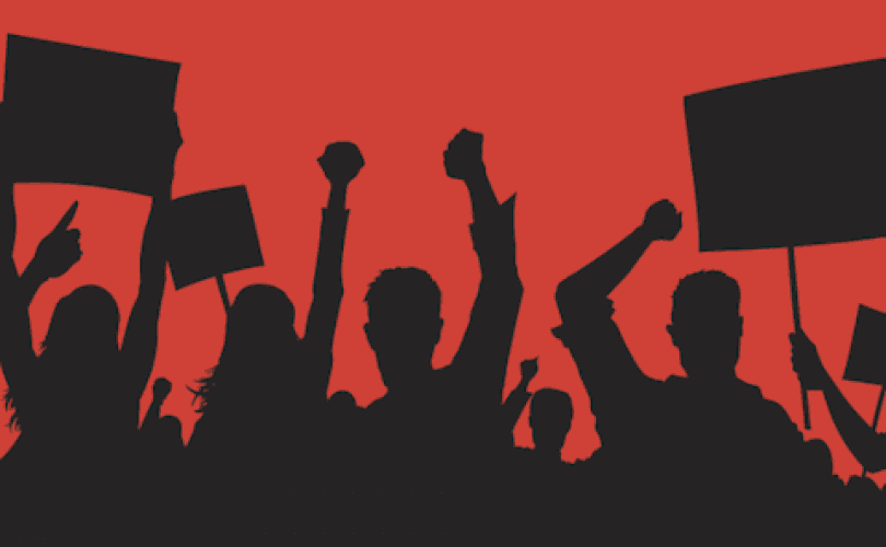 protest silhouette