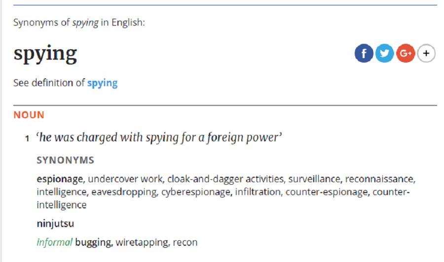 spying definition