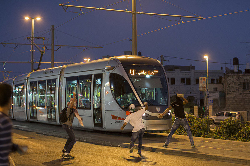 jerusalem light rail, illegal settlements West Bank