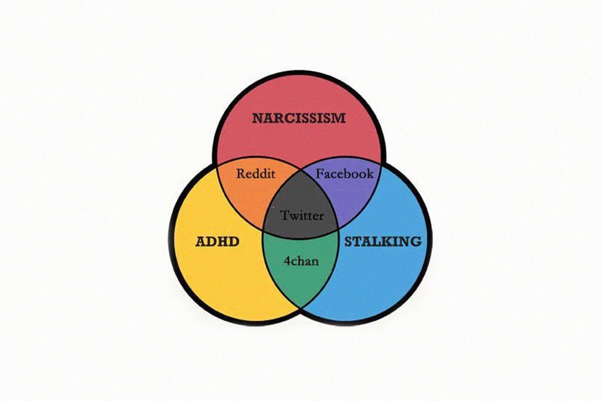 social media narcissism venn diagram