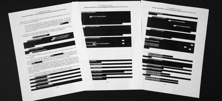 Click to enlarge Mueller report redactions