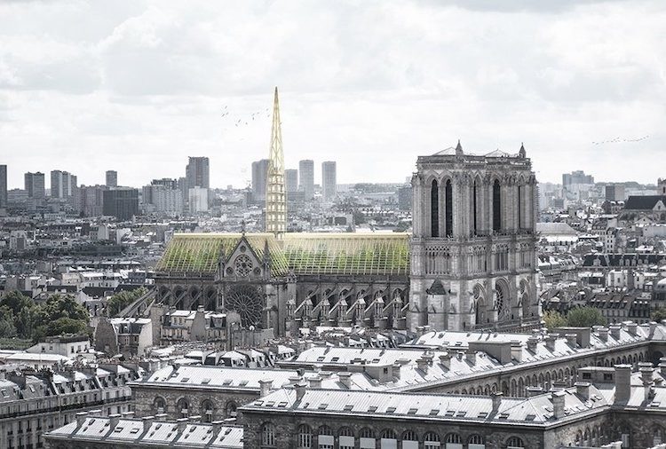 Click to enlarge cathedral notre dame solar panels