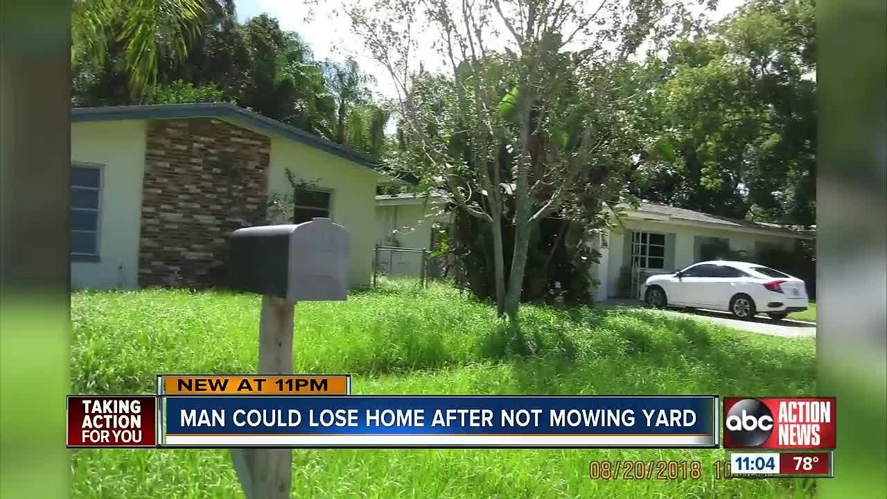 FL homeowner faces foreclosure due to overgrown lawn