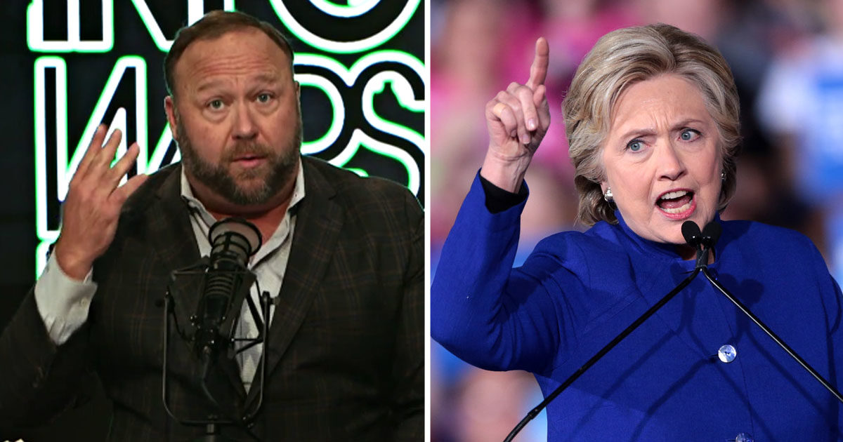 Click to enlarge Alex Jones, Hillary Clinton