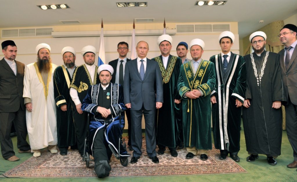 putin with russian muslims