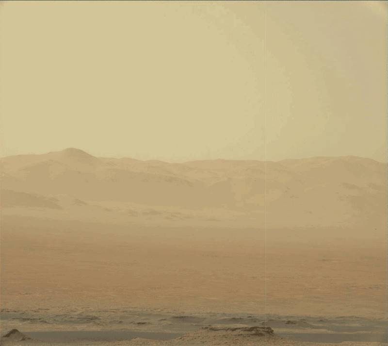 dust storm Mars curiosity