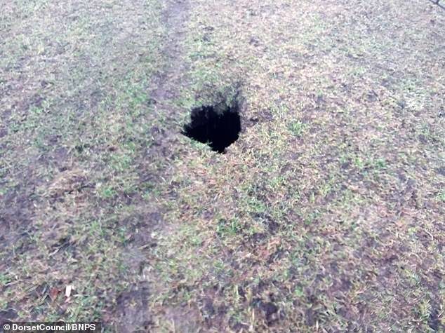 Dorset sinkhole in February 2019