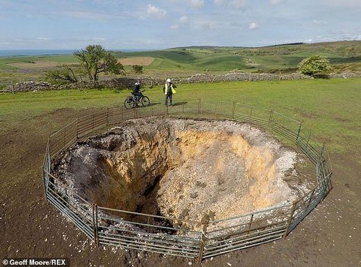 Sinkhole in Dorset, England