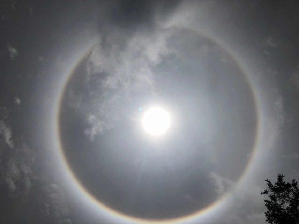 Sun halo over Costa Rica