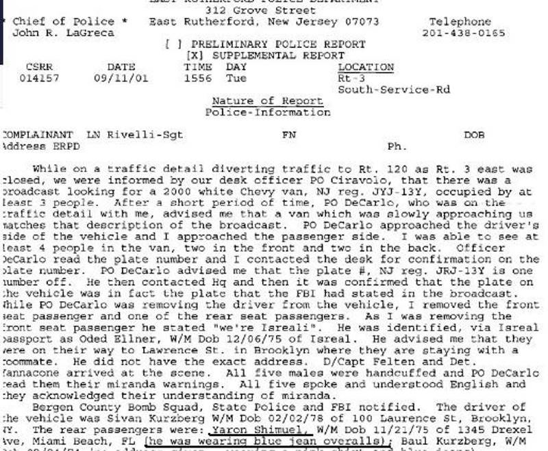 Click to enlarge police report dancing israelis 911
