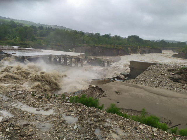 A bridge collapsed on Monday in Verucchio, near Rimini.