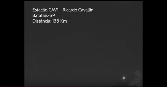 Fireball over east central Brazil