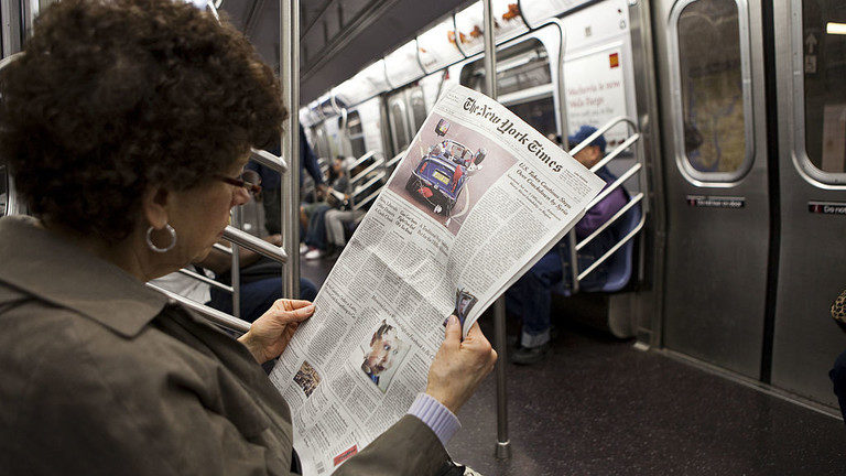 New York Times, subway