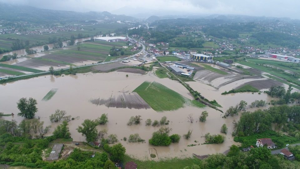 Flooding in Bosnia, May 2019.