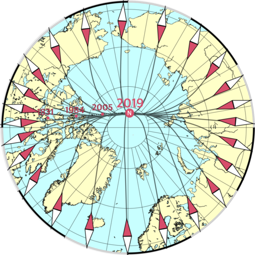 Click to enlarge Magnetic north