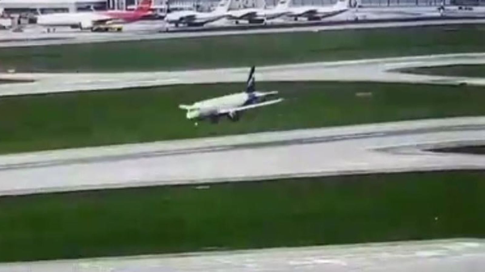 Moscow crash-landing: New video shows plane undergo RIDICULOUS bounces