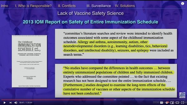 Click to enlarge lack of vaccine safety science