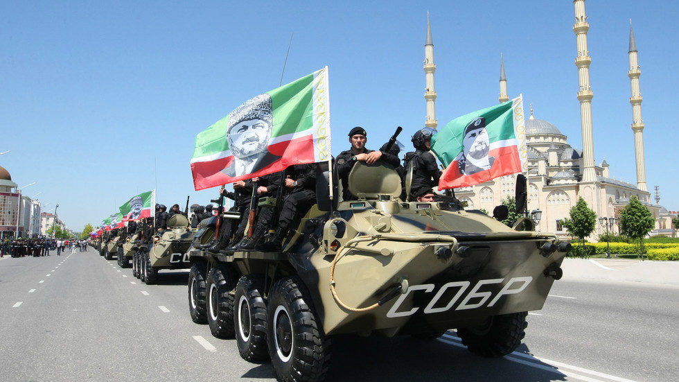 Click to enlarge Chechen police