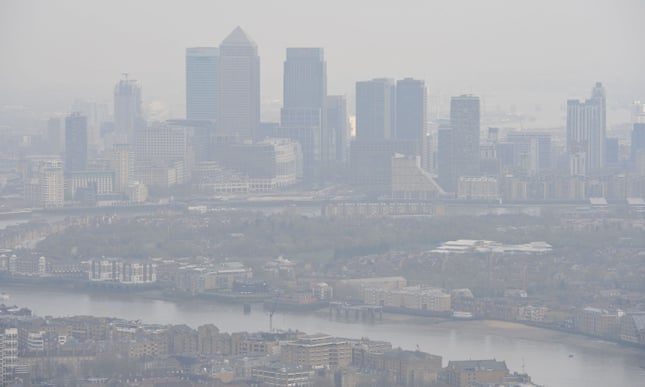 Click to enlarge Air pollution over London