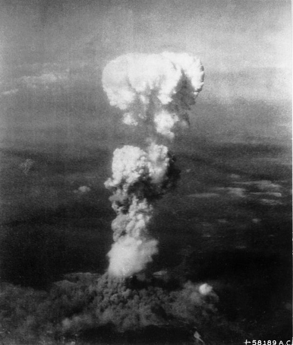Click to enlarge The atomic cloud over Hiroshima