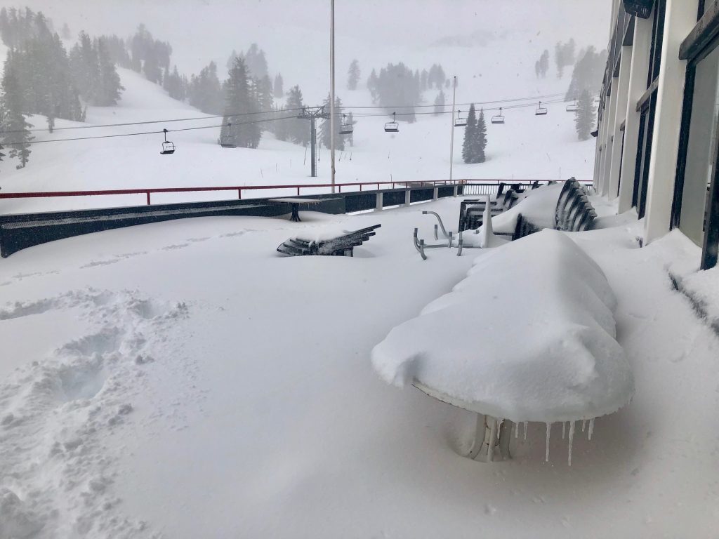 Squaw Valley Squaw Valley Alpine Meadows reported 11 inches of snow in the past 24 hours at Squaw’s upper mountain, bringing the resort’s season total to 700 inches, which is third highest in resort history.