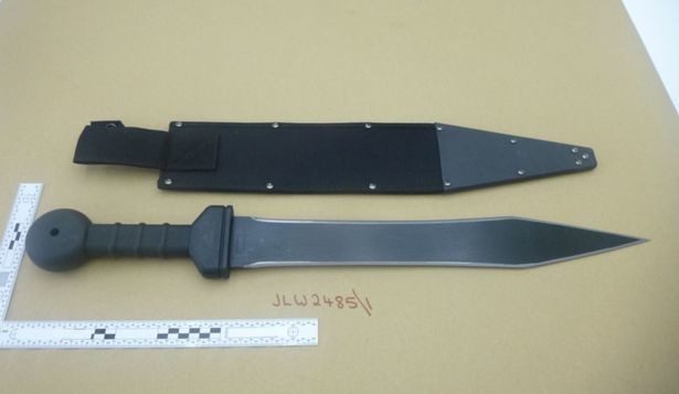 Click to enlarge murder weapon Jack Renshaw
