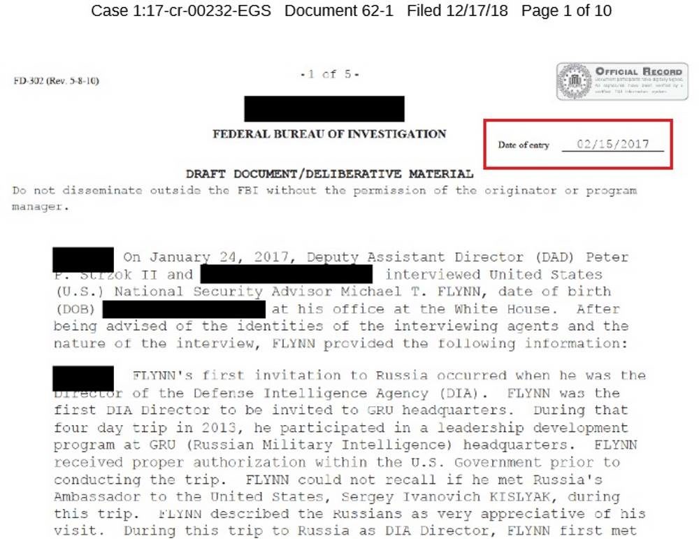flynn 302 fbi notes page 1
