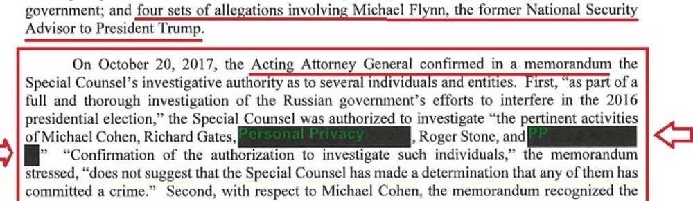 mueller report flynn page 12 scope memo