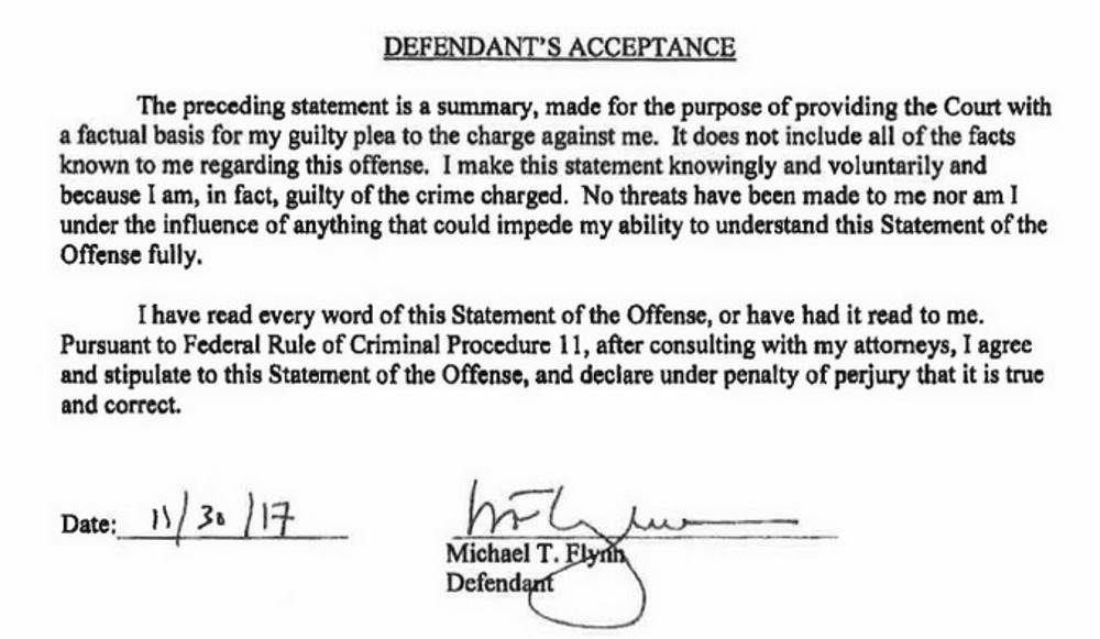 michael flynn plea agreement