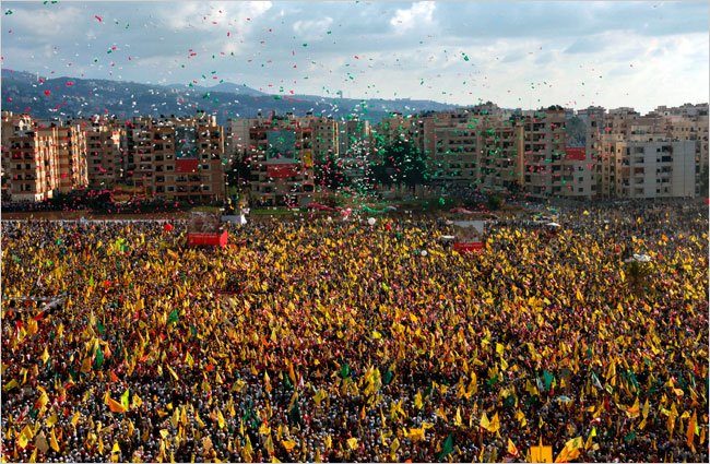 Click to enlarge Lebanon celebrate the victory