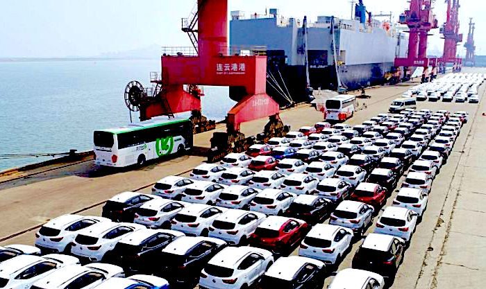 Shipping cars dock