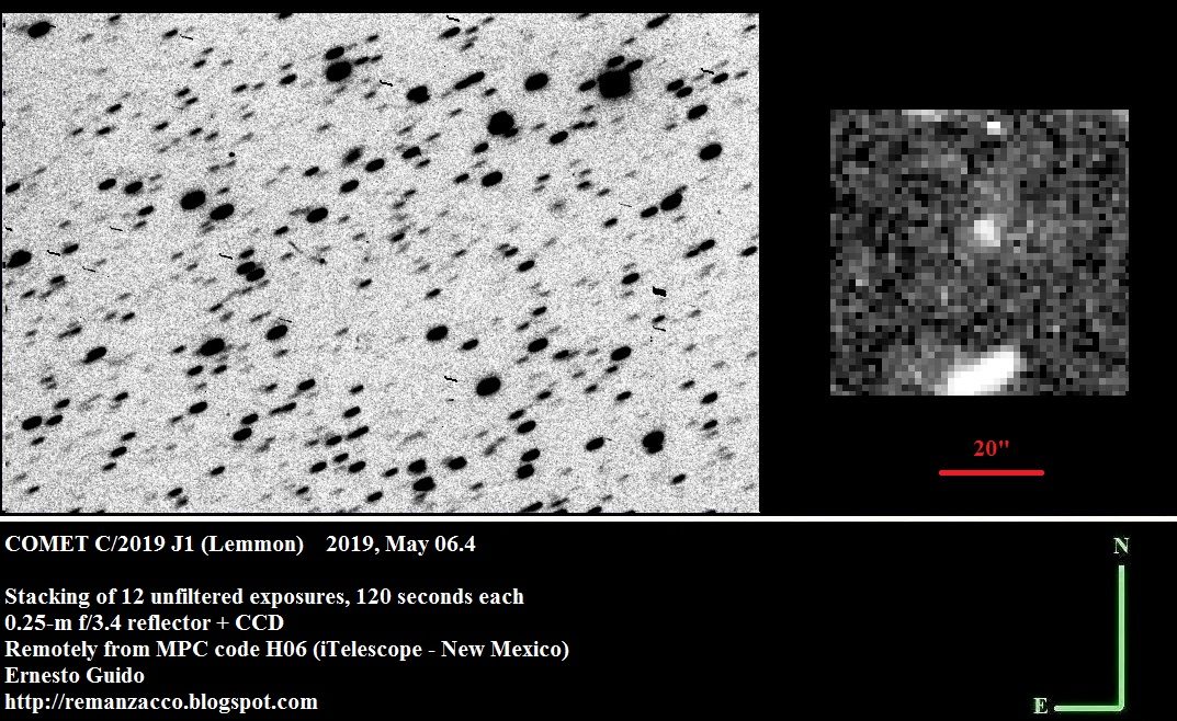 Click to enlarge Comet C/2019 Lemmon