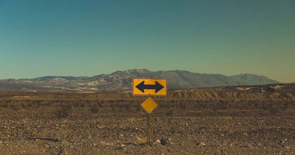 two ways to go sign