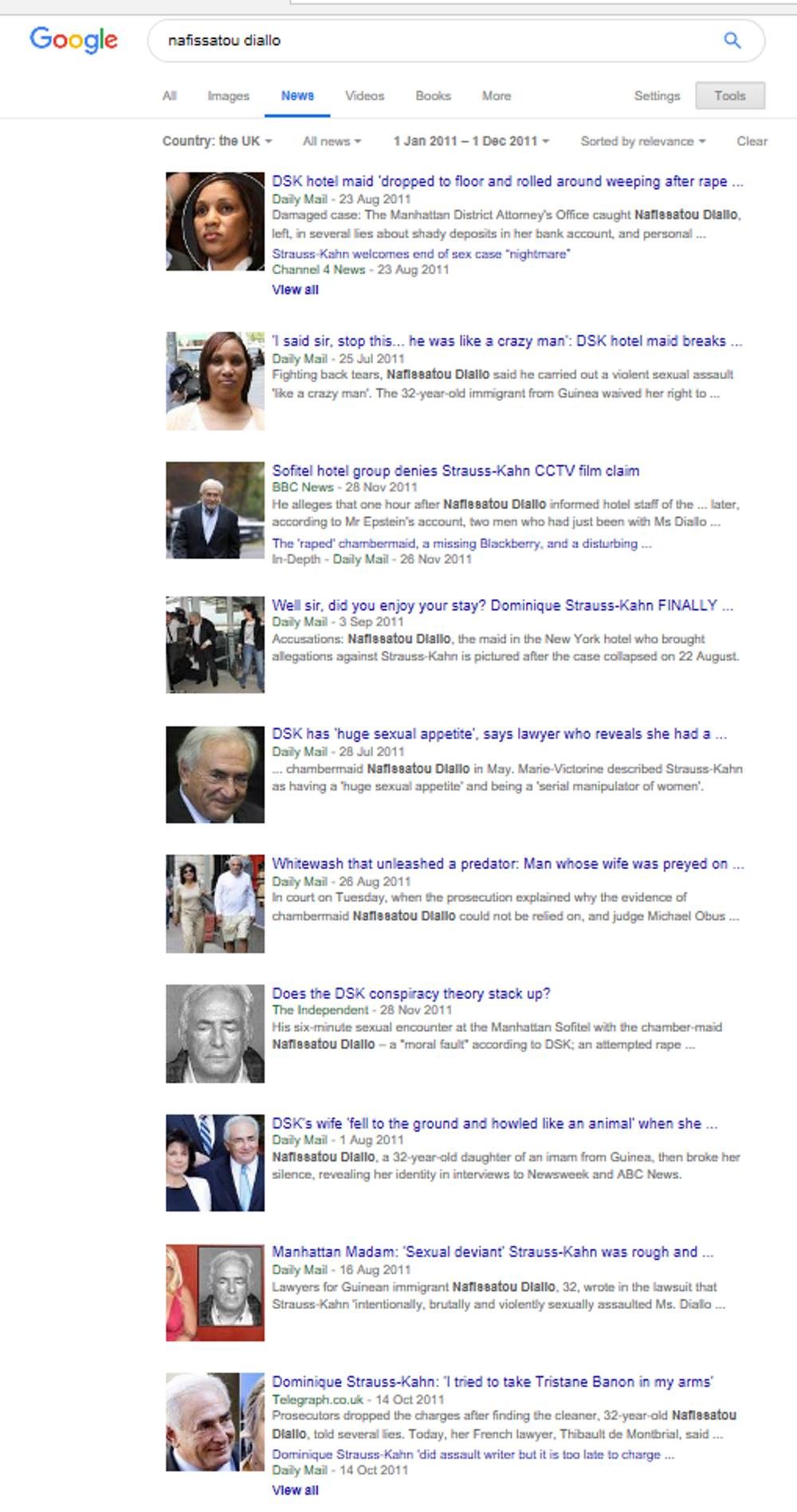 Click to enlarge google search assange rape accuser