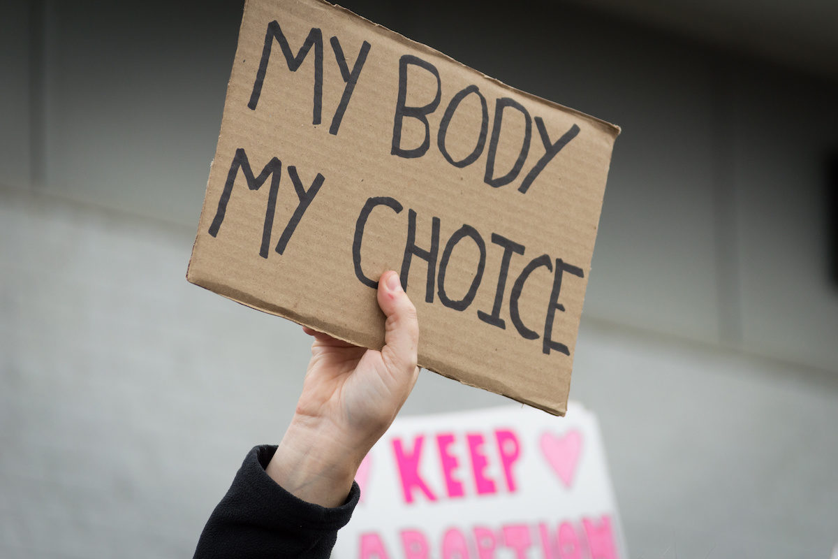 Click to enlarge my body my choice protest sign