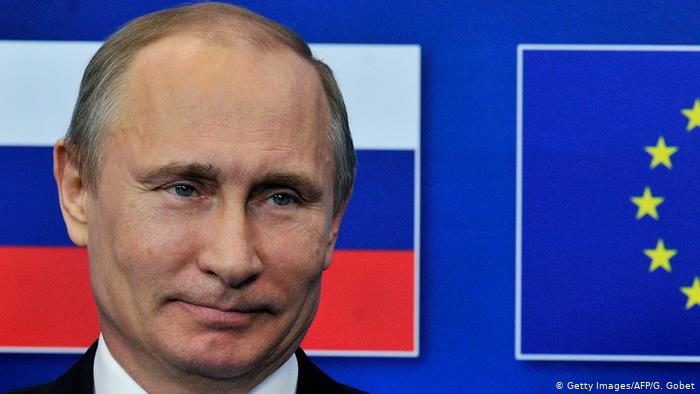 Putin Russian European flags