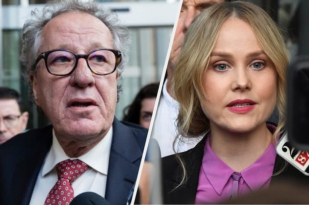 Geoffrey Rush and his accuser Eryn Jean Norvill