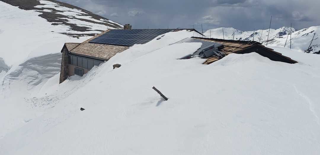 Click to enlarge The Alpine Visitor Center and Trail Ridge Store is buried in snow in this photo taken late Wednesday by snowplow operators in Rocky Mountain National Park.