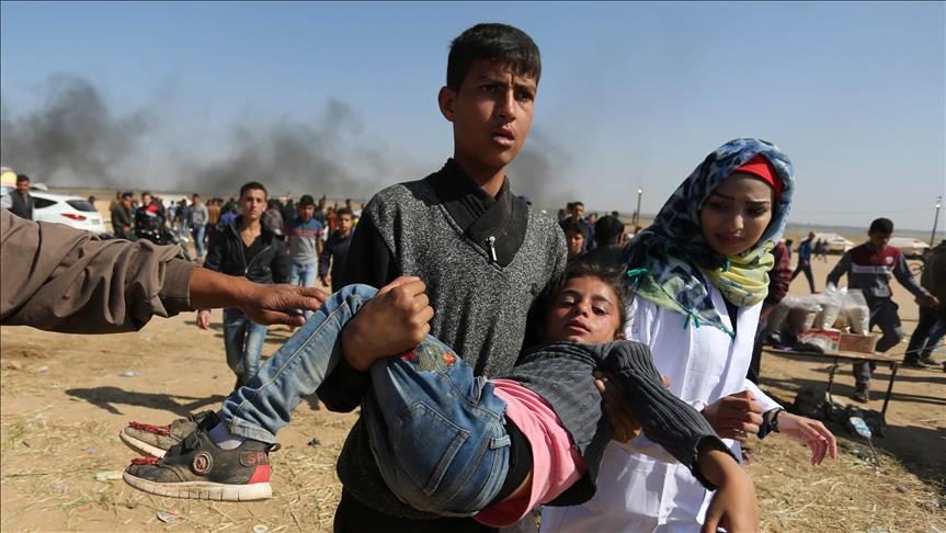 Palestinians in Gaza March of Return