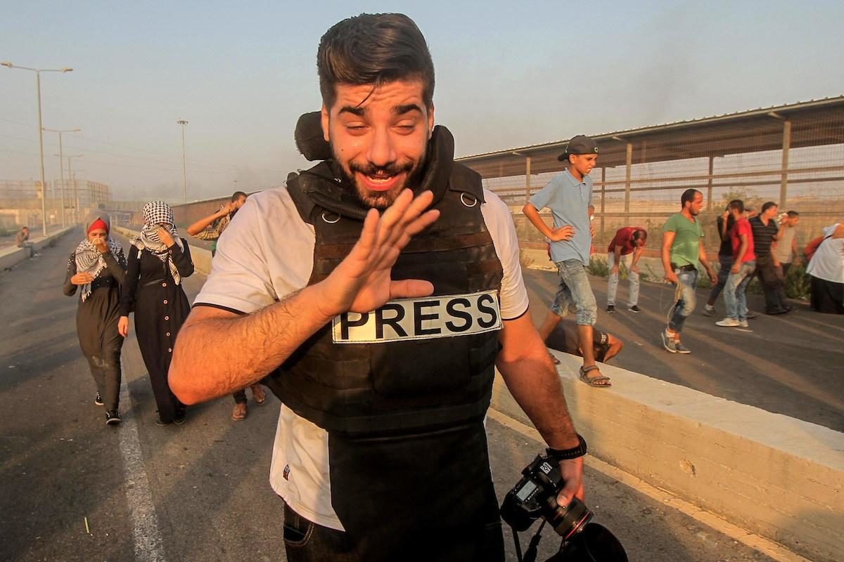 Click to enlarge press great march of return gaza protest