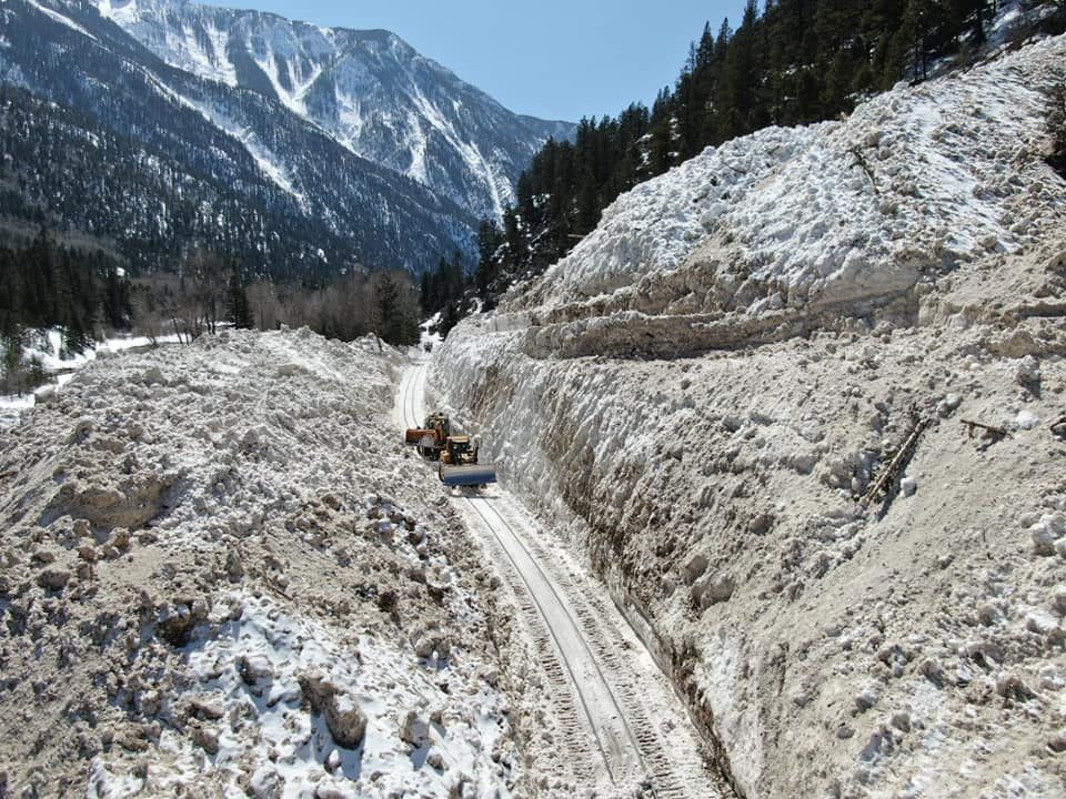 An avalanche near Durango in March 2019.