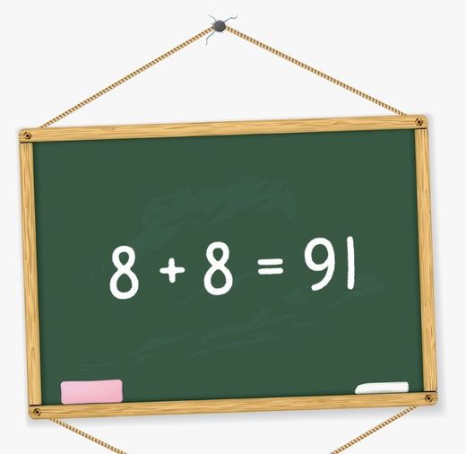 Click to enlarge Make this mathematics equation correct without drawing anything or moving the numbers.