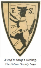 A wolf in sheep's clothing, Fabian Society logo