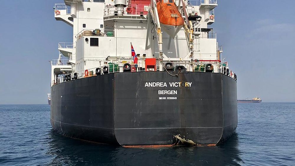 Click to enlarge oil tanker sabotage persian gulf