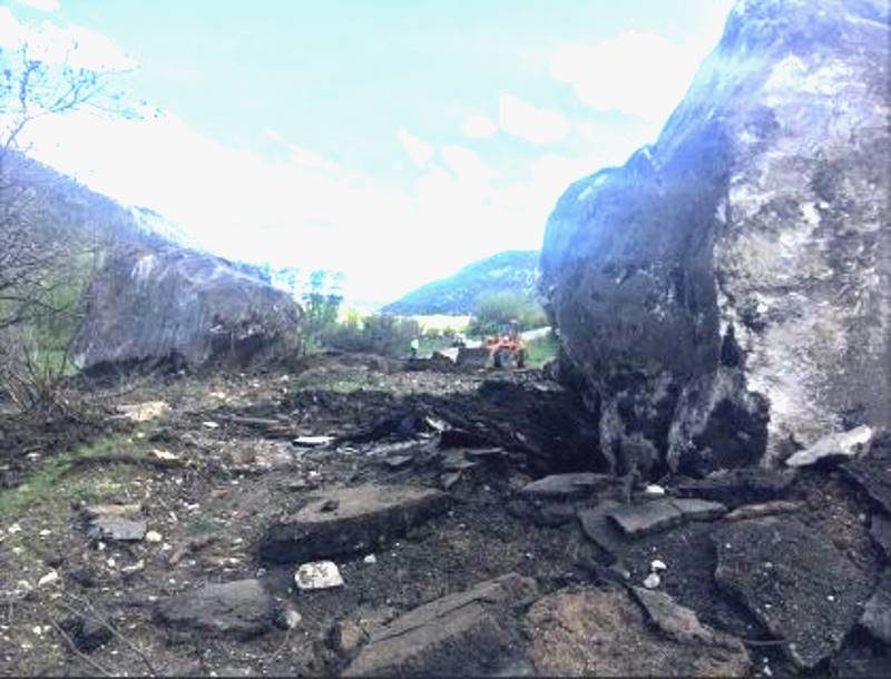 Rock slide colorado highway